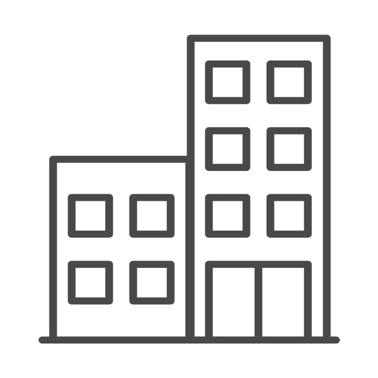 Icon of a building representing departments